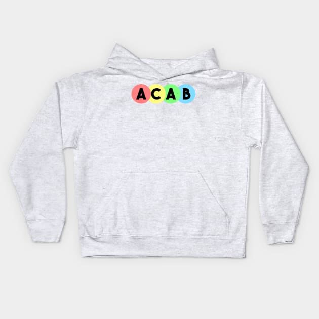 ACAB Pastel Circles Kids Hoodie by KulakPosting